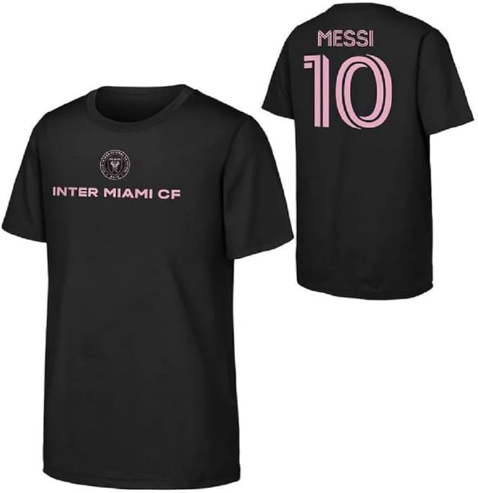 Lionel Messi Youth #10 Inter Miami Outerstuff 2024 Name & Number Player T-Shirt - Youth Boys (8-20)