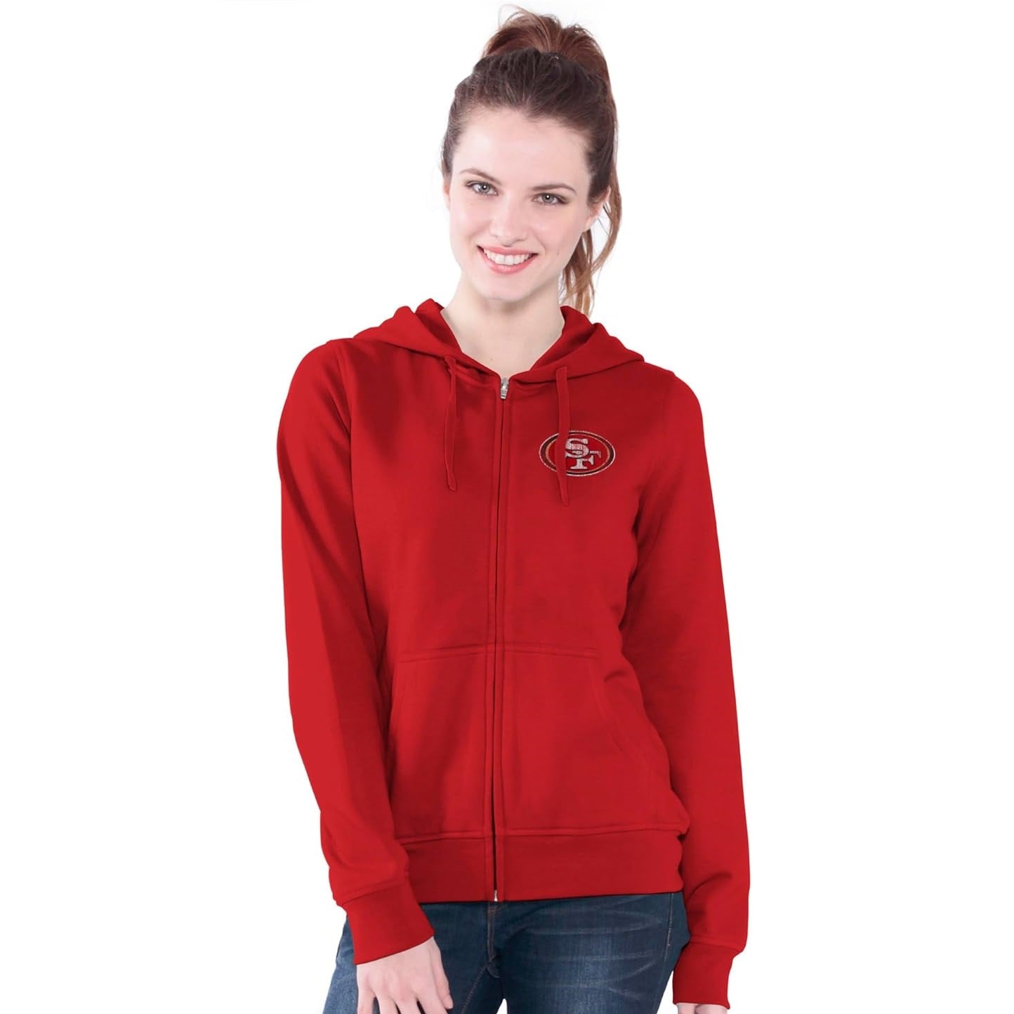 Camiseta de mujer con cuello en V y diseño desgastado de los New York Yankees Ballpark