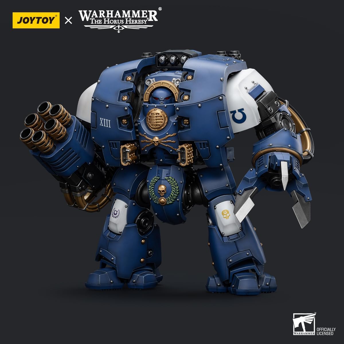Warhammer 40k: Ultramarines Leviathan Dreadnought with Cyclonic Melta Lance and Siege Claw 1:18 Scale JoyToy Horus Heresy Action Figure