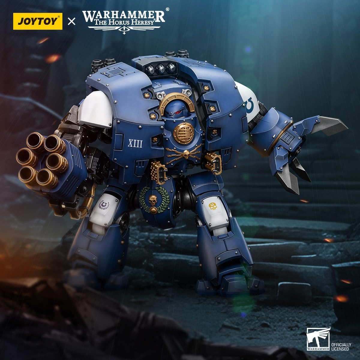 Warhammer 40k: Ultramarines Leviathan Dreadnought with Cyclonic Melta Lance and Siege Claw 1:18 Scale JoyToy Horus Heresy Action Figure