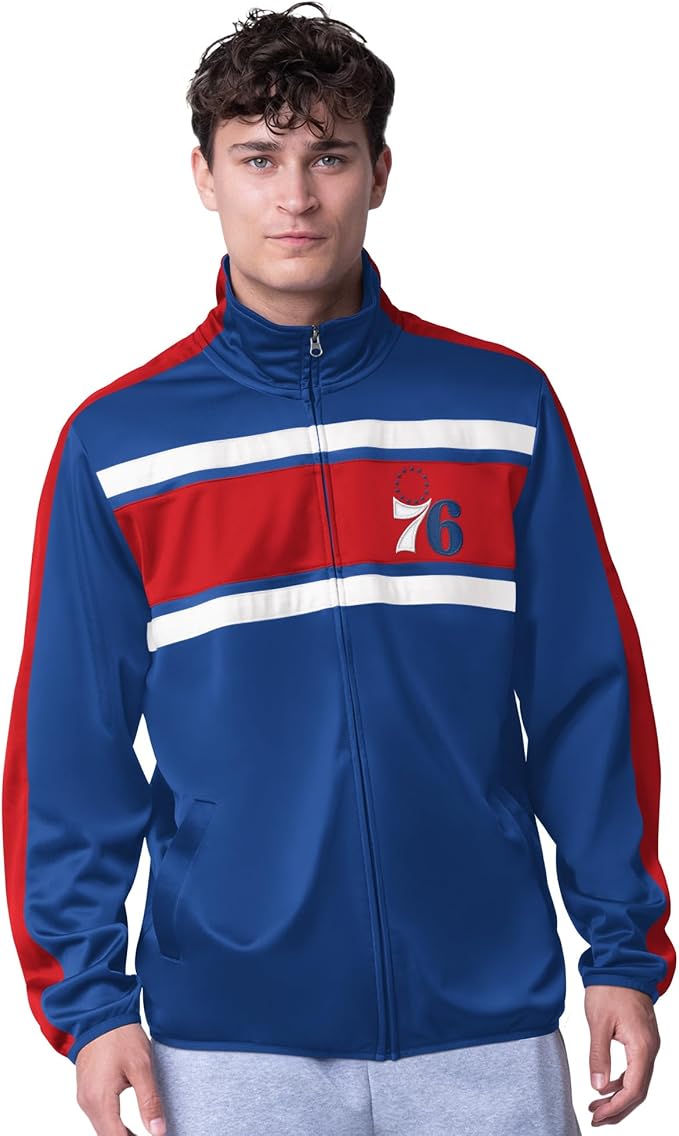 Philadelphia 76ers G-III Men's Full Zip Crossover Track Jacket