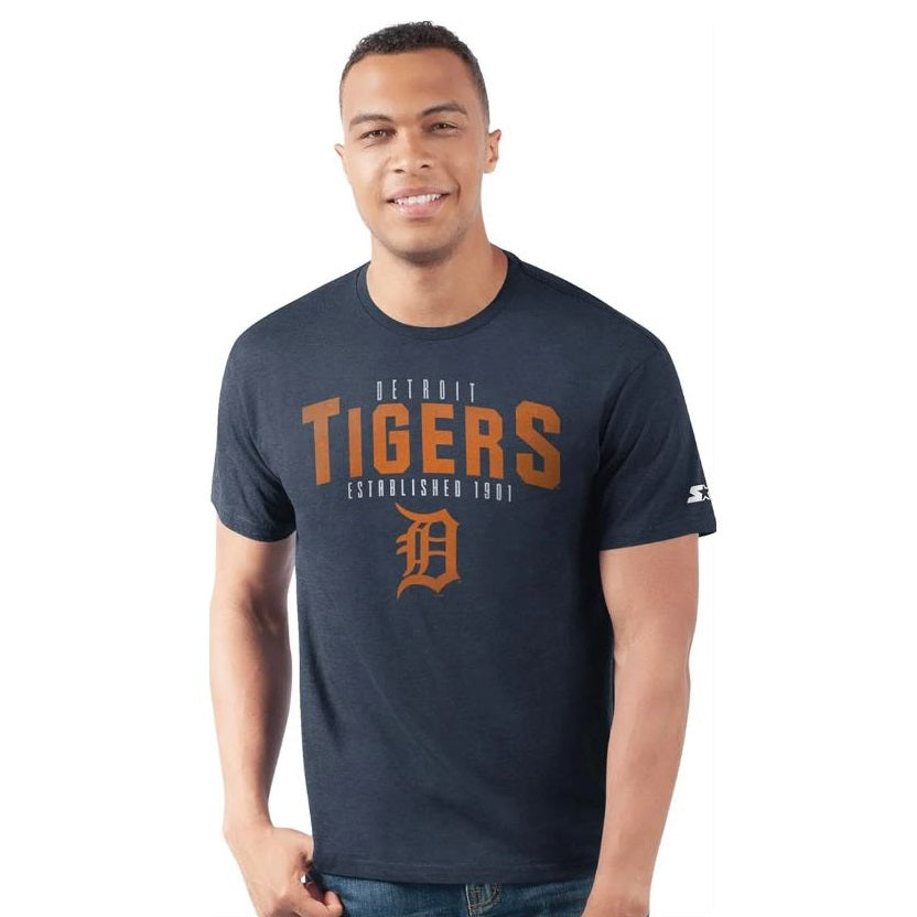 Detroit Tigers STARTER Men's Prime Time Distressed T-Shirt