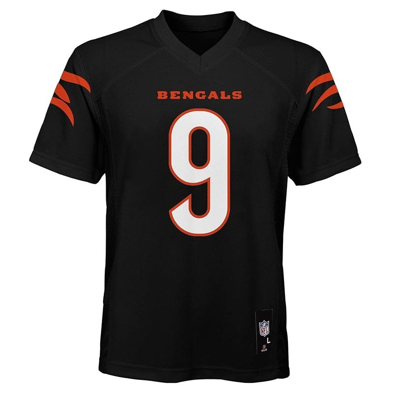 Joe Burrow Youth Jersey #9 Cincinnati Bengals Replica Player Jersey - Youth Boys (8-20)