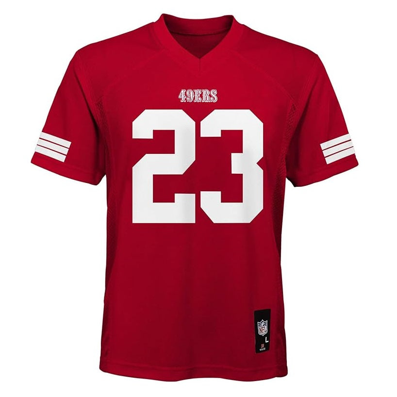 Christian McCaffrey Youth Jersey #23 San Francisco 49ers Replica Player Jersey - Youth Boys (8-20)