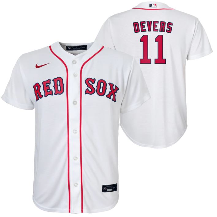 Nike Rafael Devers Youth Jersey #11 Boston Red Sox Replica Player Jersey - Youth Boys (8-20)
