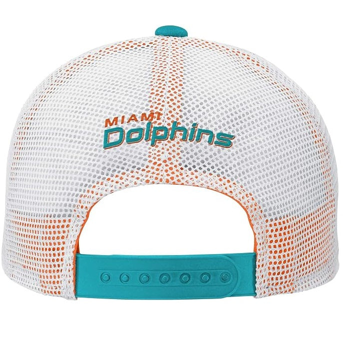 Miami Dolphins Youth Core Lockup Adjustable Meshback Hat