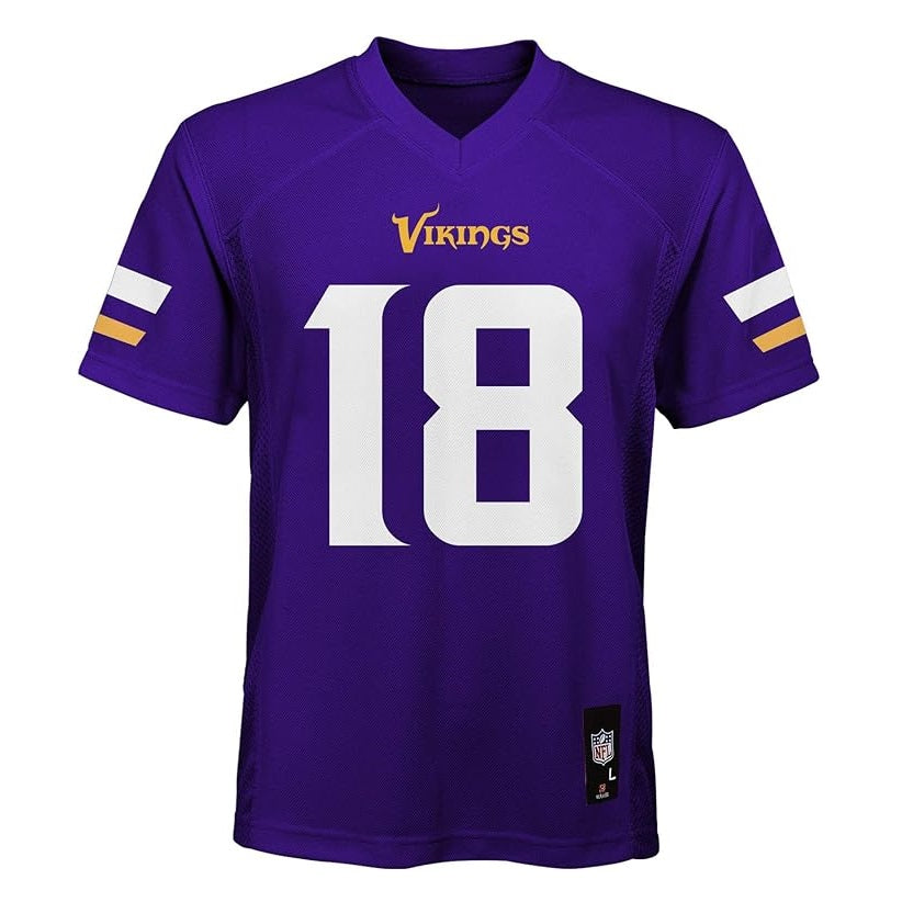 Justin Jefferson Youth Jersey #18 Minnesota Vikings Replica Player Jersey - Youth Boys (8-20)