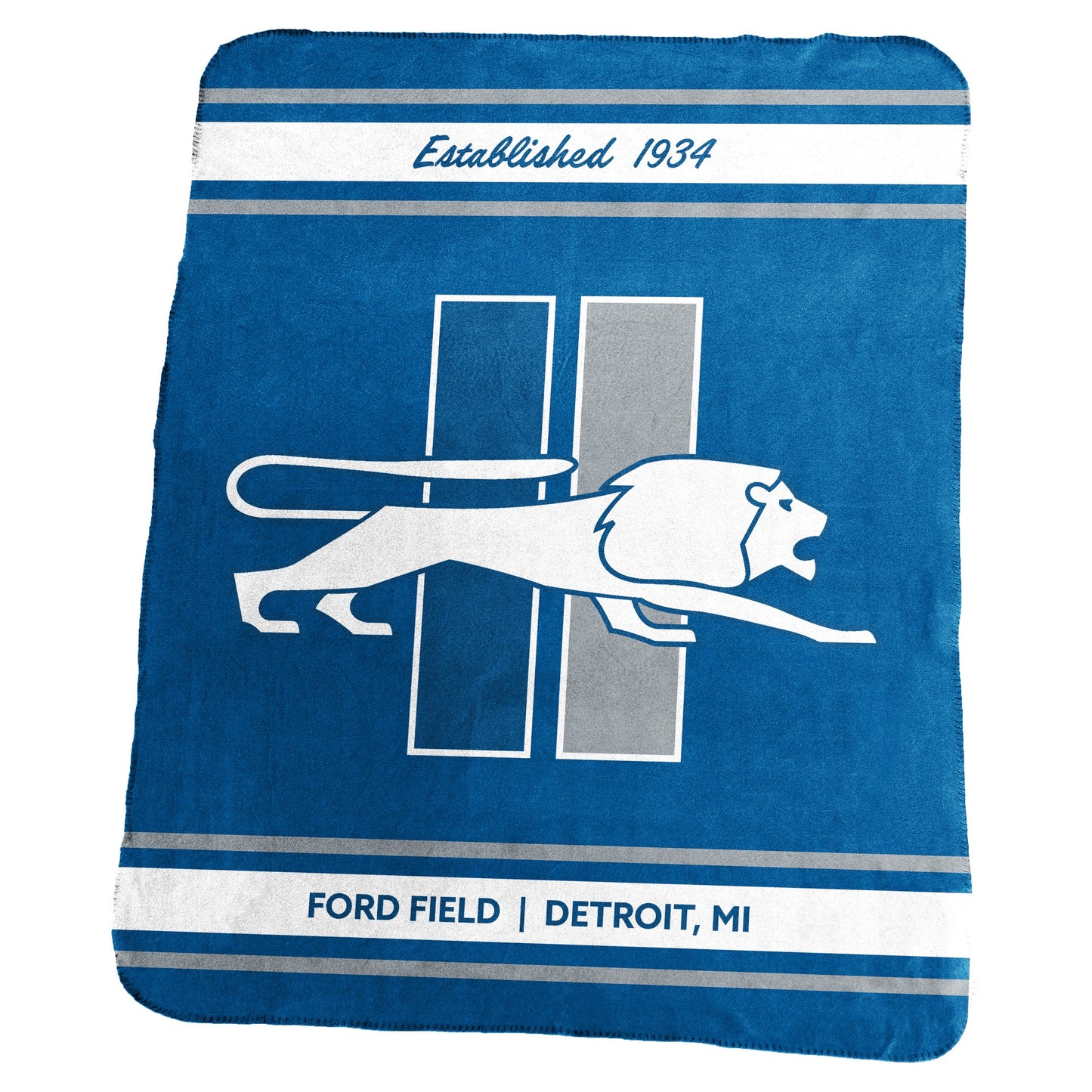 Manta clásica de polar con estampado retro de los Detroit Lions de 50" x 60"