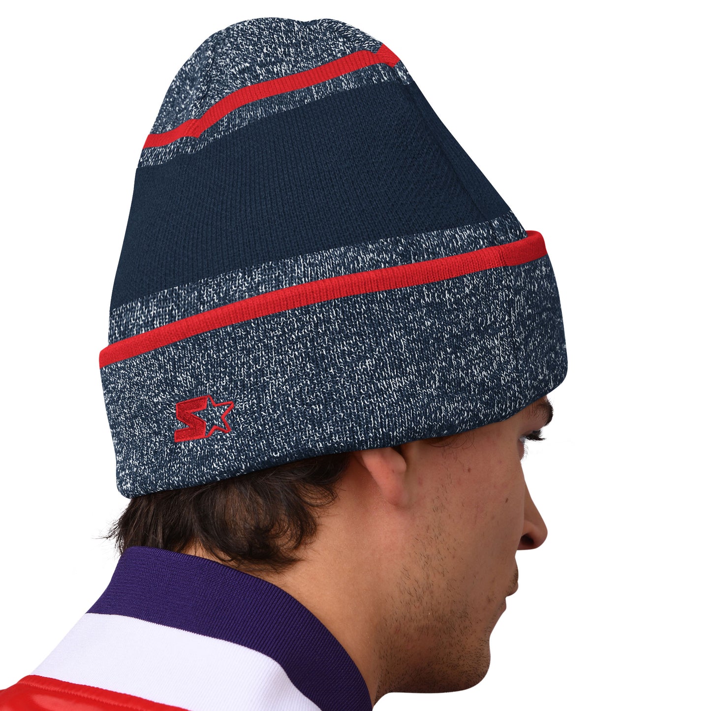 New England Patriots Starter Blizzard Cuffed Knit Hat