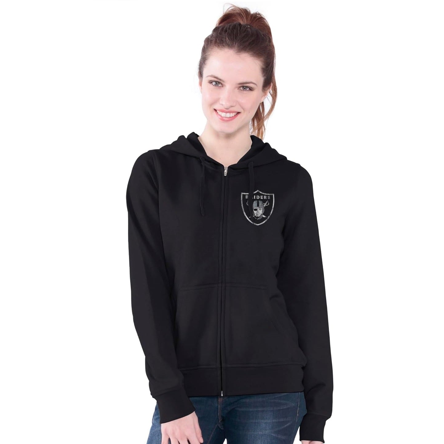 Camiseta de mujer con cuello en V y diseño desgastado de los New York Yankees Ballpark