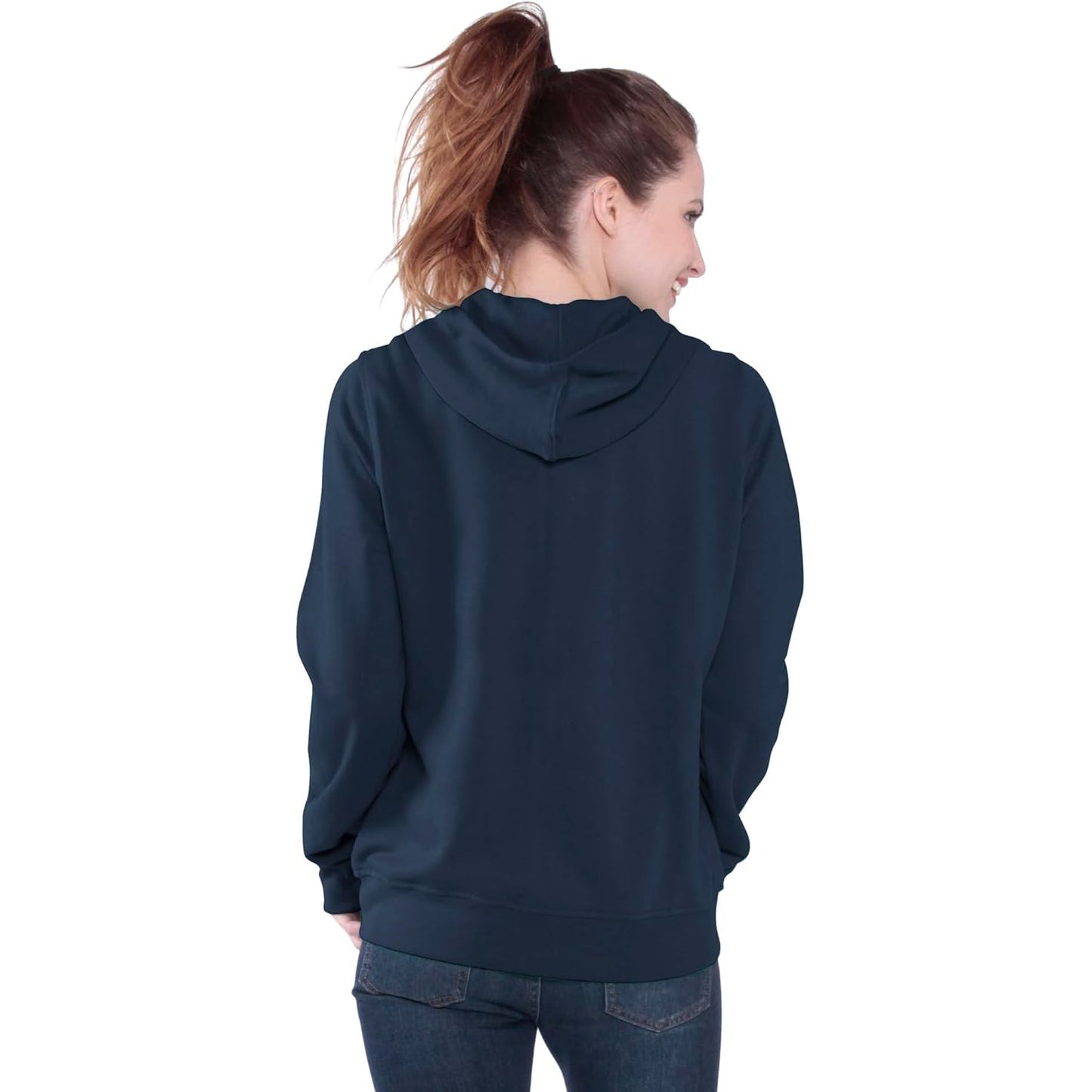 New York Yankees Women's Distressed Script Full Zip Fleece Hoodie Sweatshirt