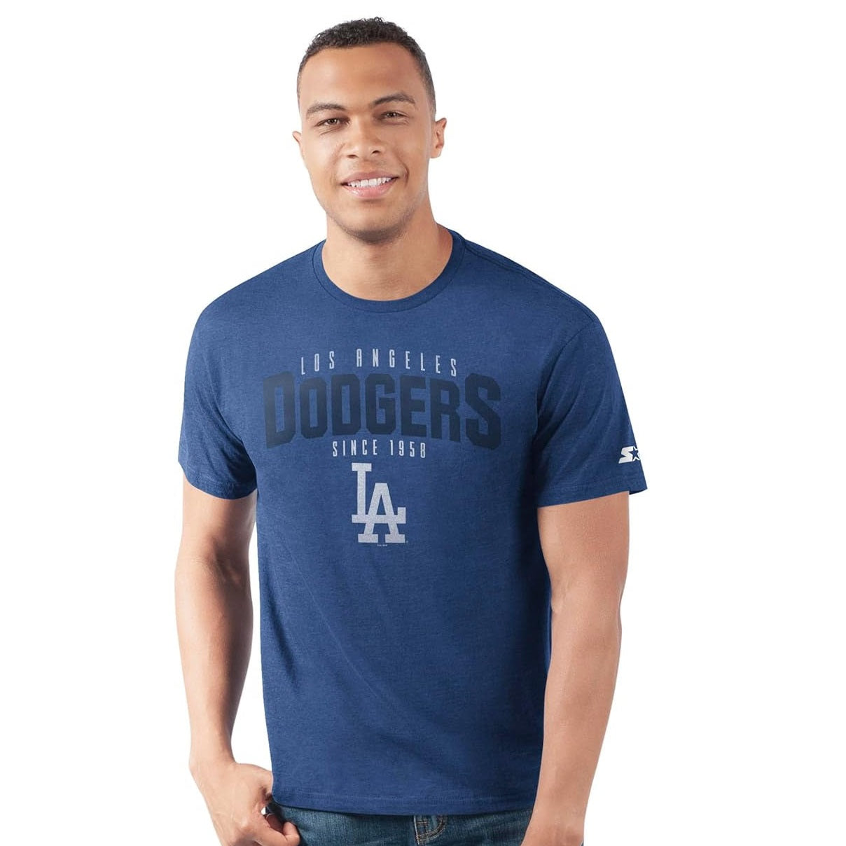 Los Angeles Dodgers STARTER Men's Prime Time Distressed T-Shirt