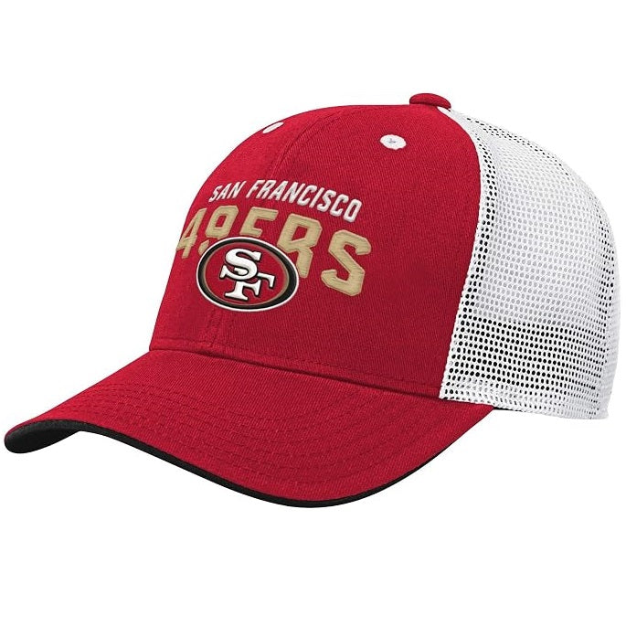 San Francisco 49ers Youth Core Lockup Adjustable Meshback Hat