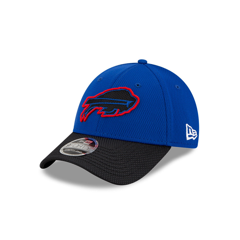 Buffalo Bills New Era Black Logo Authentic 9FORTY Stretch Adjustable Snapback Hat