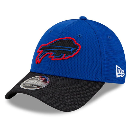 Buffalo Bills New Era Black Logo Authentic 9FORTY Stretch Adjustable Snapback Hat