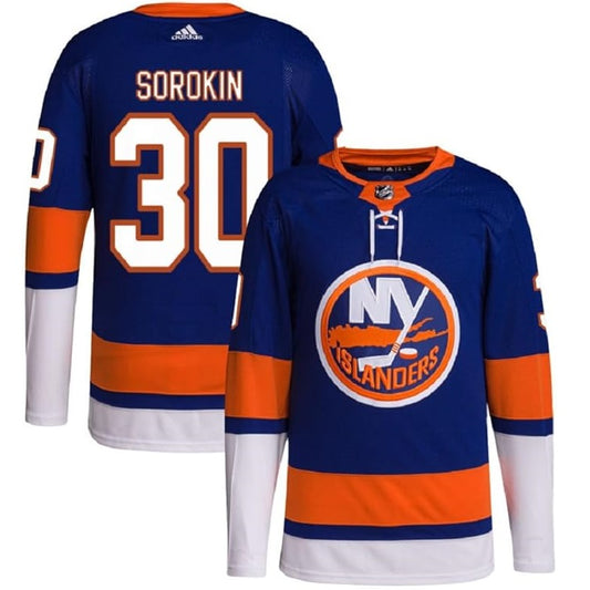 Ilya Sorokin Men's Authentic Jersey #30 New York Islanders Adidas Replica Player Pro Primegreen Jersey