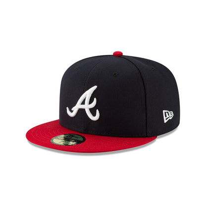 Atlanta Braves New Era Home Authentic On-Field 59FIFTY Fitted Hat - Navy/Red