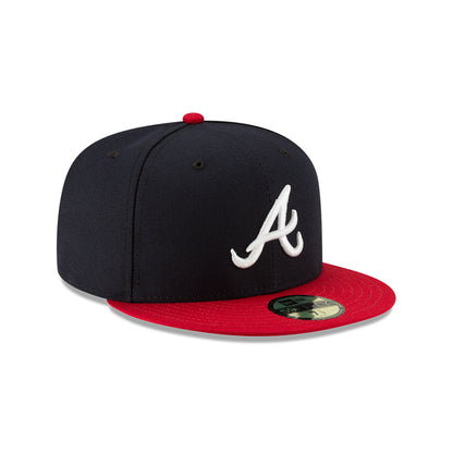 Atlanta Braves New Era Home Authentic On-Field 59FIFTY Fitted Hat - Navy/Red