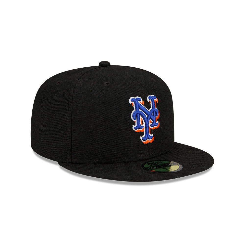 New York Mets New Era Alternate Authentic On-Field 59FIFTY Fitted Hat - Black