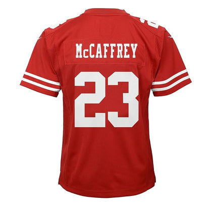 Nike Christian McCaffrey Youth Jersey #23 San Francisco 49ers Game Day Replica Player Jersey - Youth Boys (8-20)