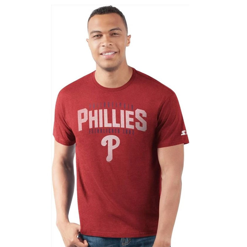 Philadelphia Phillies STARTER Men's Prime Time Distressed T-Shirt