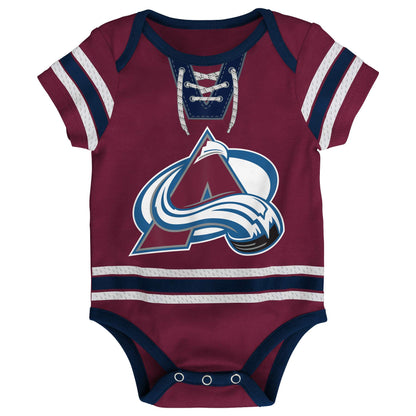 Colorado Avalanche Hockey Jersey Creeper Romper Onesie - Newborn/Infant