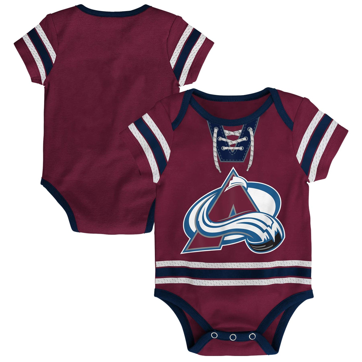 Colorado Avalanche Hockey Jersey Creeper Romper Onesie - Newborn/Infant