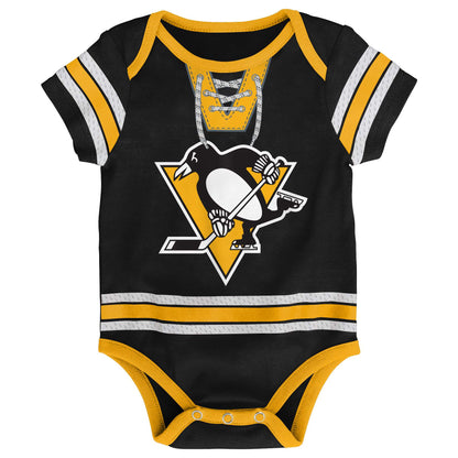 Pittsburgh Penguins Hockey Jersey Creeper Romper Onesie - Newborn/Infant