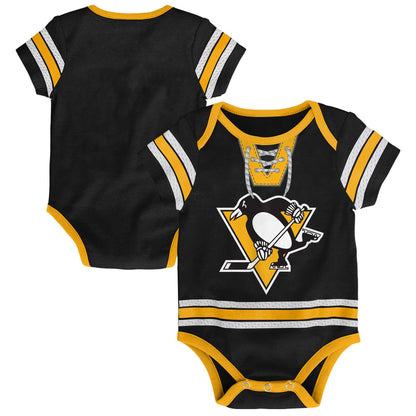 Pittsburgh Penguins Hockey Jersey Creeper Romper Onesie - Newborn/Infant