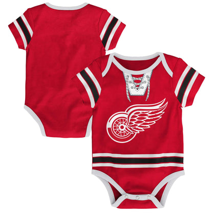 Detroit Red Wings Hockey Jersey Creeper Romper Onesie - Newborn/Infant