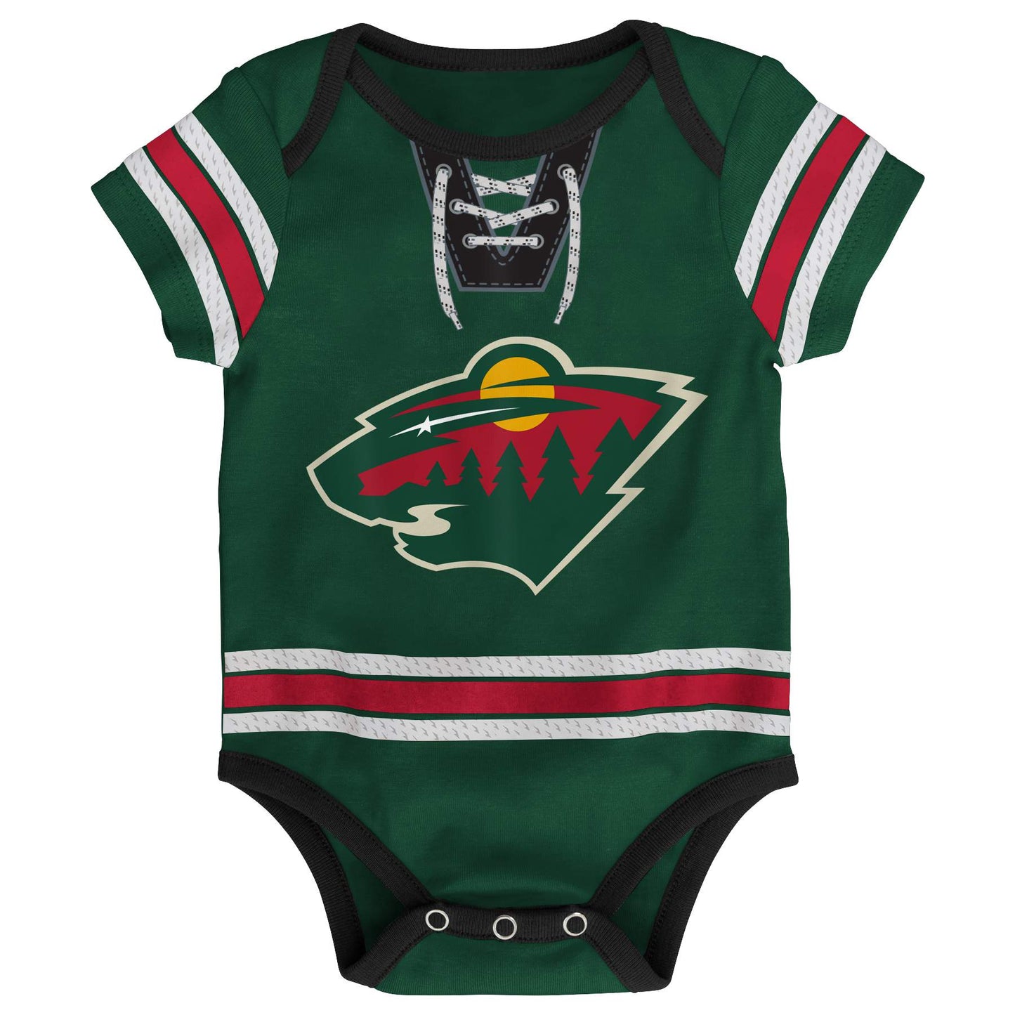 Minnesota Wild Hockey Jersey Creeper Romper Onesie - Newborn/Infant