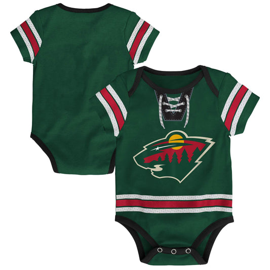 Minnesota Wild Hockey Jersey Creeper Romper Onesie - Newborn/Infant