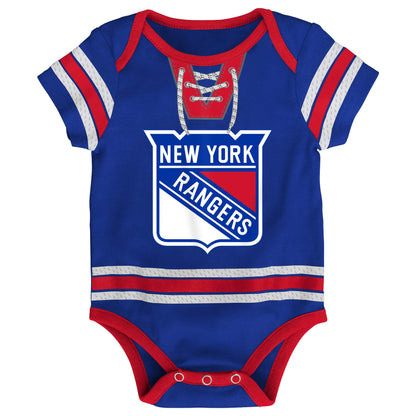 New York Rangers Hockey Jersey Creeper Romper Onesie - Newborn/Infant