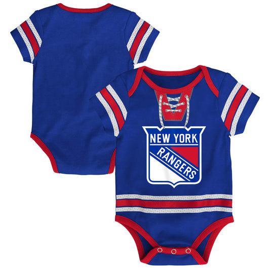 New York Rangers Hockey Jersey Creeper Romper Onesie - Newborn/Infant