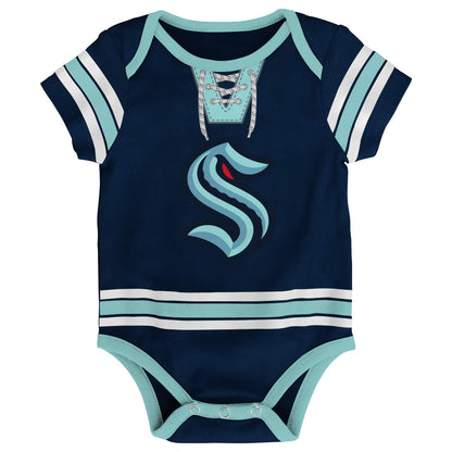 Seattle Kraken Hockey Jersey Creeper Romper Onesie - Newborn/Infant