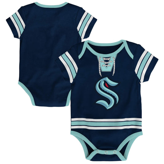 Seattle Kraken Hockey Jersey Creeper Romper Onesie - Newborn/Infant