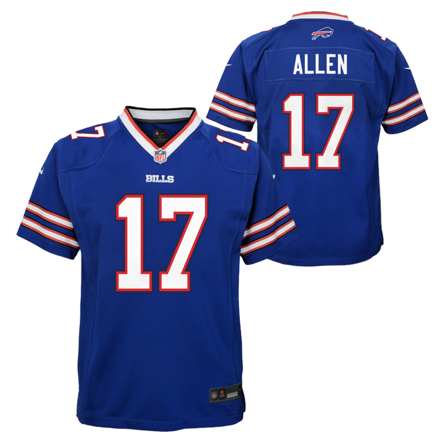 Nike Josh Allen Youth Jersey #17 Buffalo Bills Game Day Replica Player Jersey - Youth Boys (8-20)