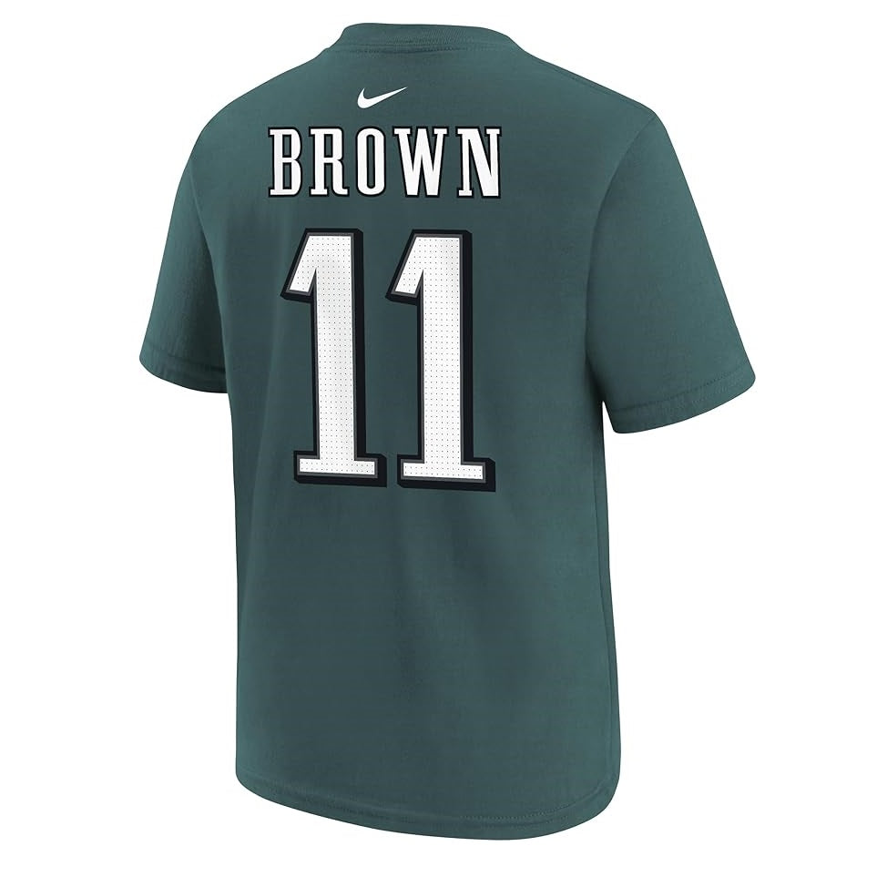 AJ Brown Youth T-Shirt #11 Philadelphia Eagles Nike Fuse Name Number Player T-Shirt - Youth Boys (8-20)