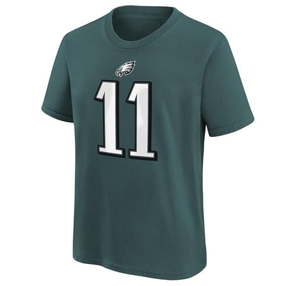 AJ Brown Youth T-Shirt #11 Philadelphia Eagles Nike Fuse Name Number Player T-Shirt - Youth Boys (8-20)