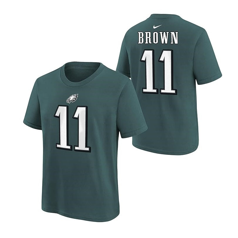 AJ Brown Youth T-Shirt #11 Philadelphia Eagles Nike Fuse Name Number Player T-Shirt - Youth Boys (8-20)