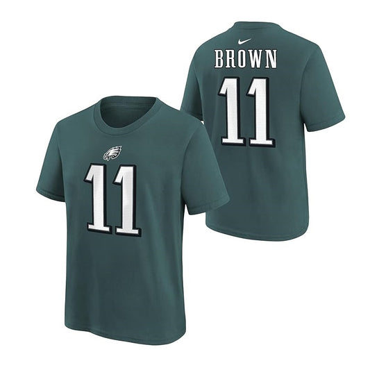 AJ Brown Youth T-Shirt #11 Philadelphia Eagles Nike Fuse Name Number Player T-Shirt - Youth Boys (8-20)