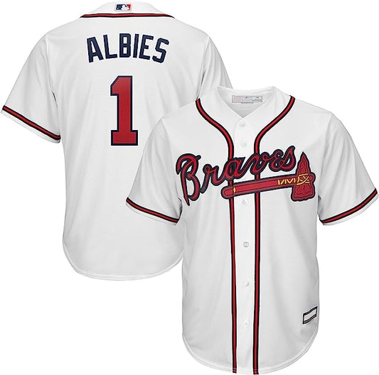 Ozzie Albies Youth Jersey #1 Atlanta Braves Replica Player Jersey - Youth Boys (8-20)