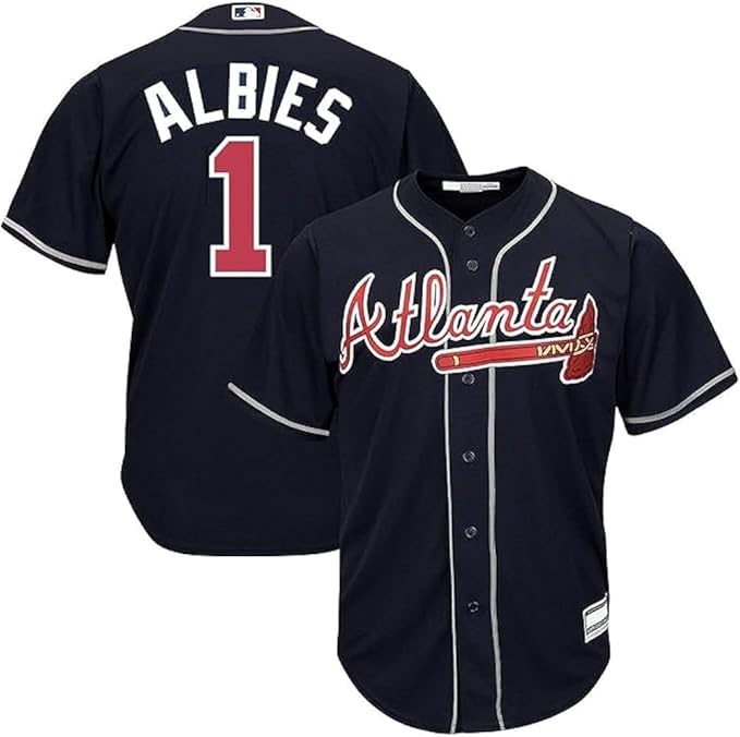 Ozzie Albies Youth Jersey #1 Atlanta Braves Replica Player Jersey - Youth Boys (8-20)