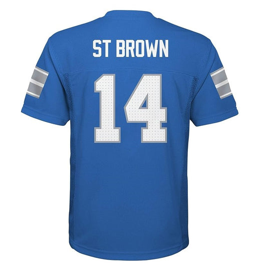 Amon-Ra St. Brown Youth Jersey #14 Detroit Lions Replica Player Jersey - Youth Boys (8-20)