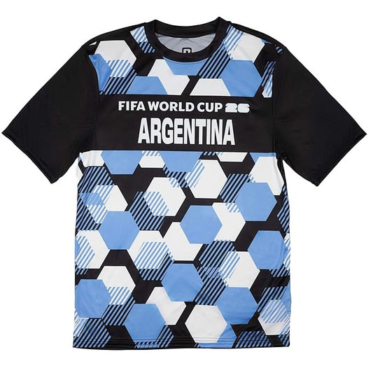 FIFA World Cup 2026 Men's Argentina Hex Pattern Sublimated Country Team Fashion Jersey