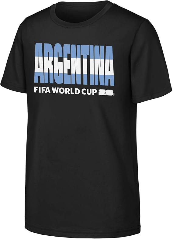 FIFA World Cup 2026 Youth Argentina Wordmark Country T-Shirt - Youth Boys (8-20)