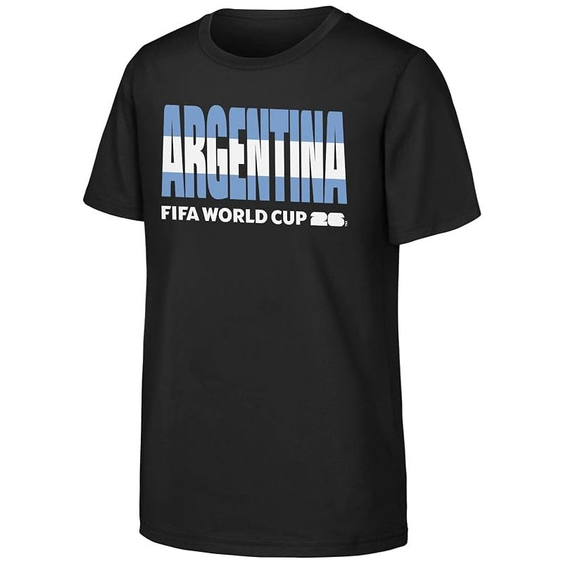 FIFA World Cup 2026 Youth Argentina Wordmark Country T-Shirt - Youth Boys (8-20)