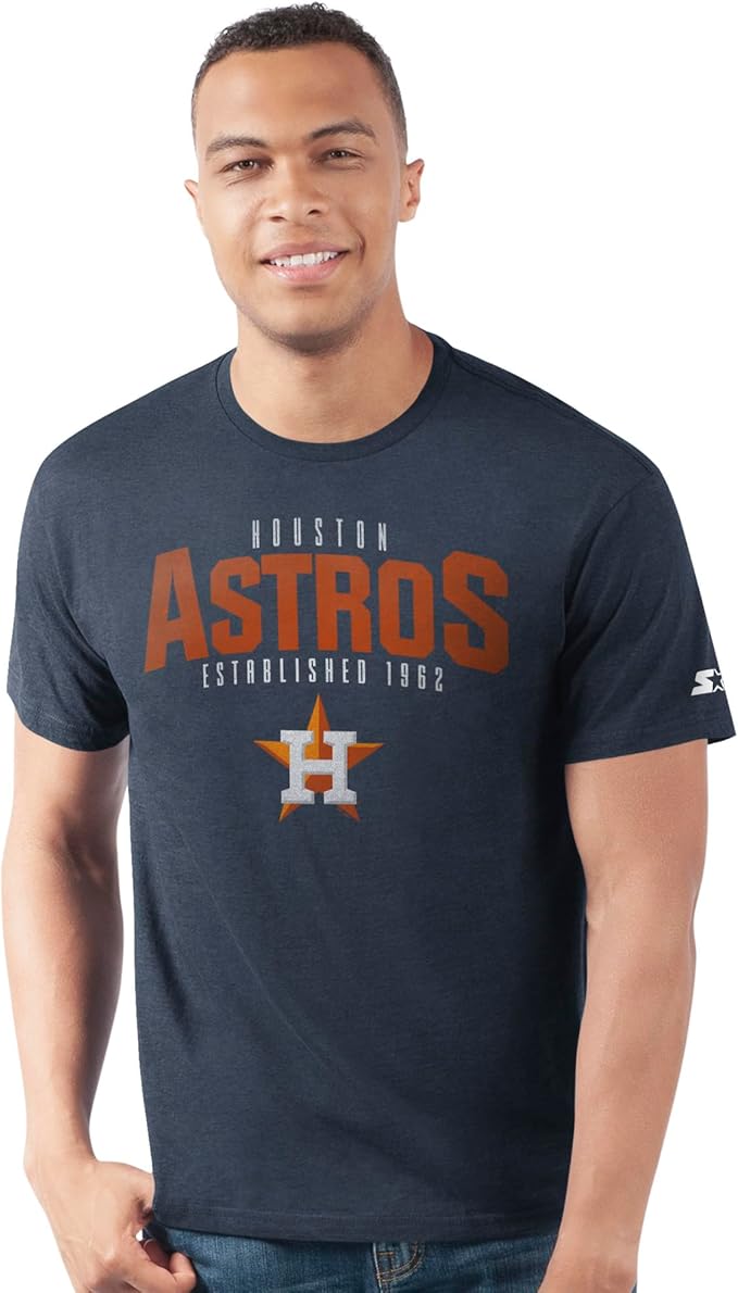 Houston Astros STARTER Men's Prime Time Distressed T-Shirt
