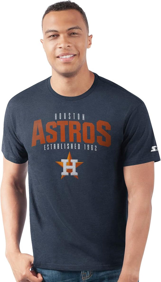 Houston Astros STARTER Men's Prime Time Distressed T-Shirt