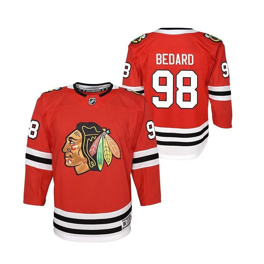 Connor Bedard Youth Jersey #98 Chicago Blackhawks Premier Player Jersey - Youth Boys (8-20)
